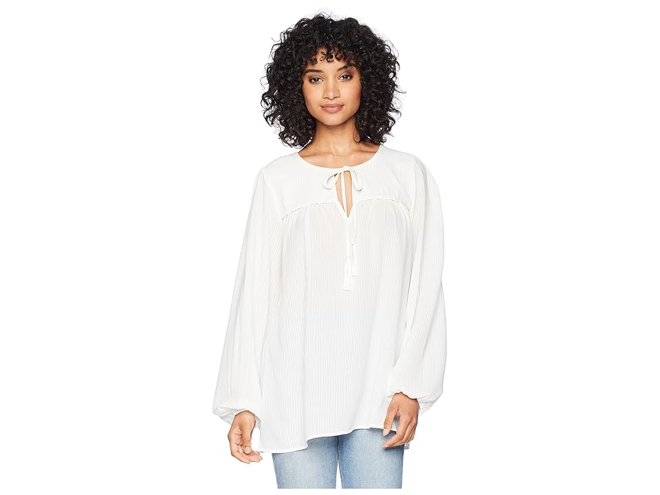 

Bishop + Young Peasant Blouse (Ivory) Women's Long Sleeve Pullover, White