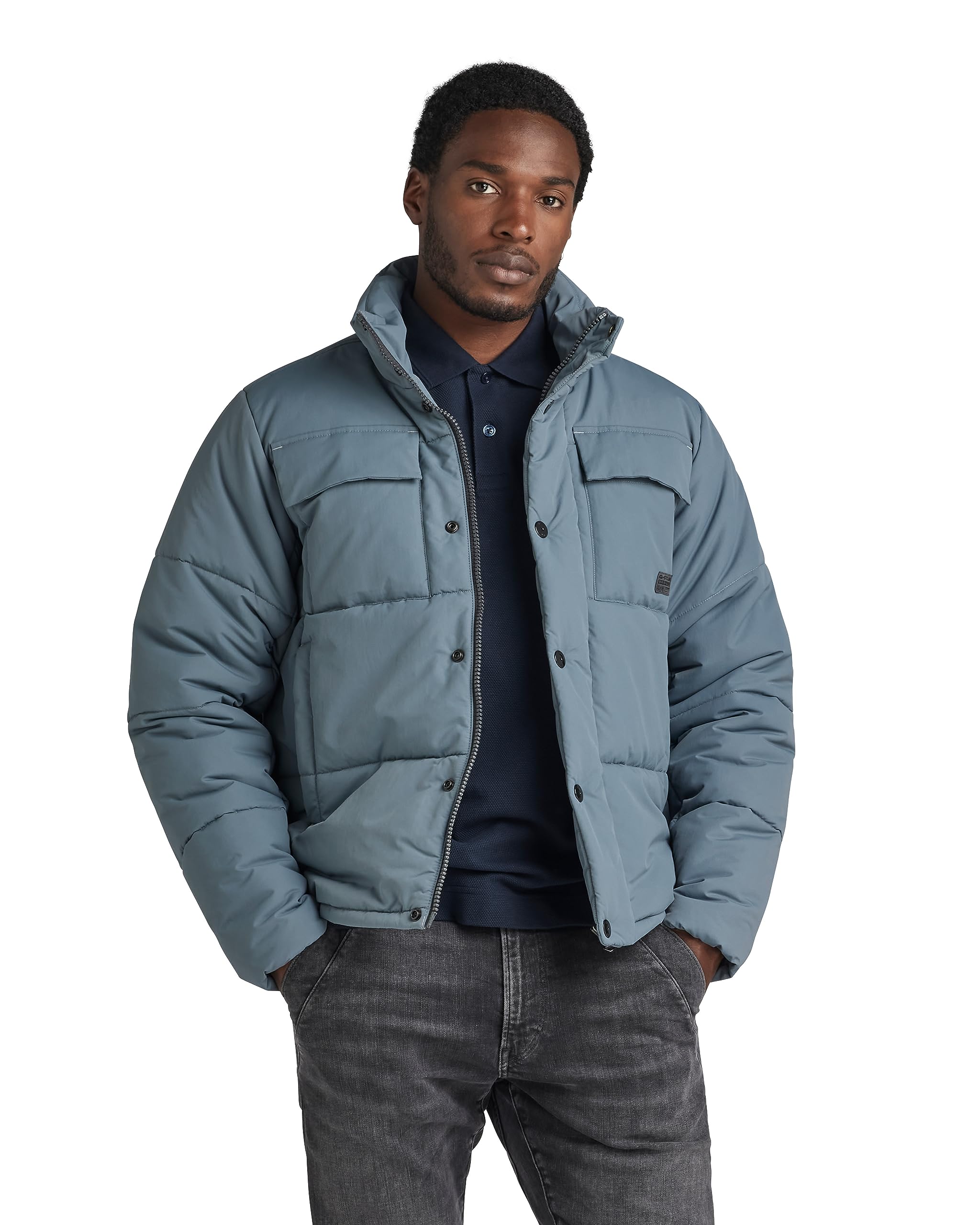 G-Star Men's Grey (Axis D22886-D419-5781) Foundation Padded Jacket, S