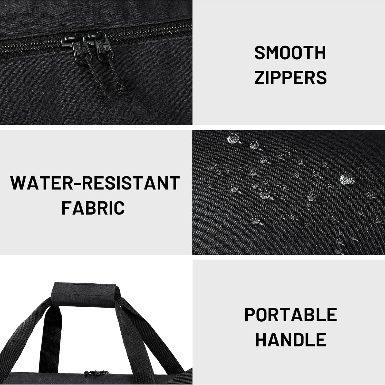 MIER Gym Bag Round Duffle Bag with Shoe Compartment & Wet Pocket, Lightweight Carry on Duffel for Men Women Workout Fitness Travel Sports, 24L, Black - Image 7