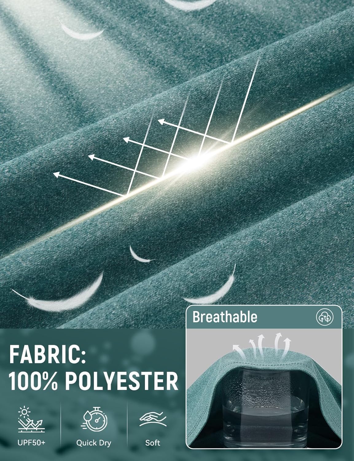 BALEAF Men's Sun Protection Shirts UPF 50+ Short Sleeve T-Shirts Swim Rash Guard Quick Dry Lightweight Hiking Fishing - Image 4