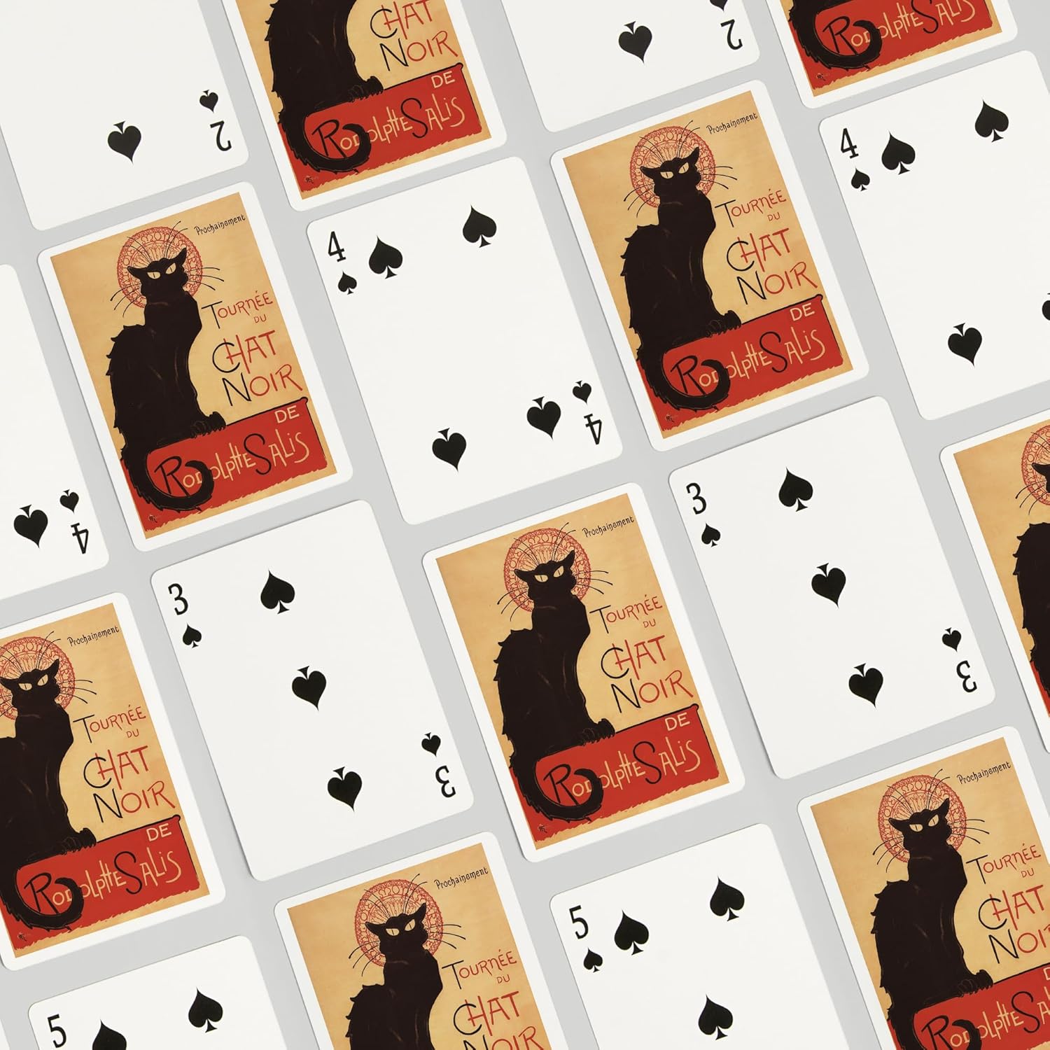 Lantern Press Chat Noir Cabaret Troupe Black Cat, Vintage Advertisement, 52 Playing Cards for Adults, Poker Size Card Deck
