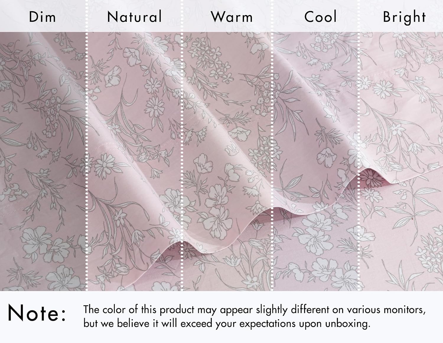 RUVANTI 100% Cotton Sheets King Size Bed Set - 300 Thread Count Silky Soft Sateen Weave, Cooling, Lightweight & Breathable, 16" Deep Pocket, Durable & Luxury Satin-Like, 4 Piece, Pink Fusion