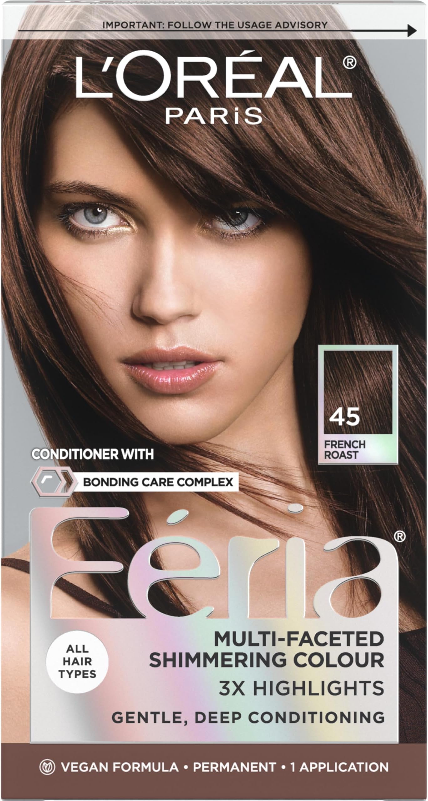 L 'Oreal Paris Feria Multi – Faceted Shimmering Colour French Roast Deep Bronzed 45 (parallel import goods)