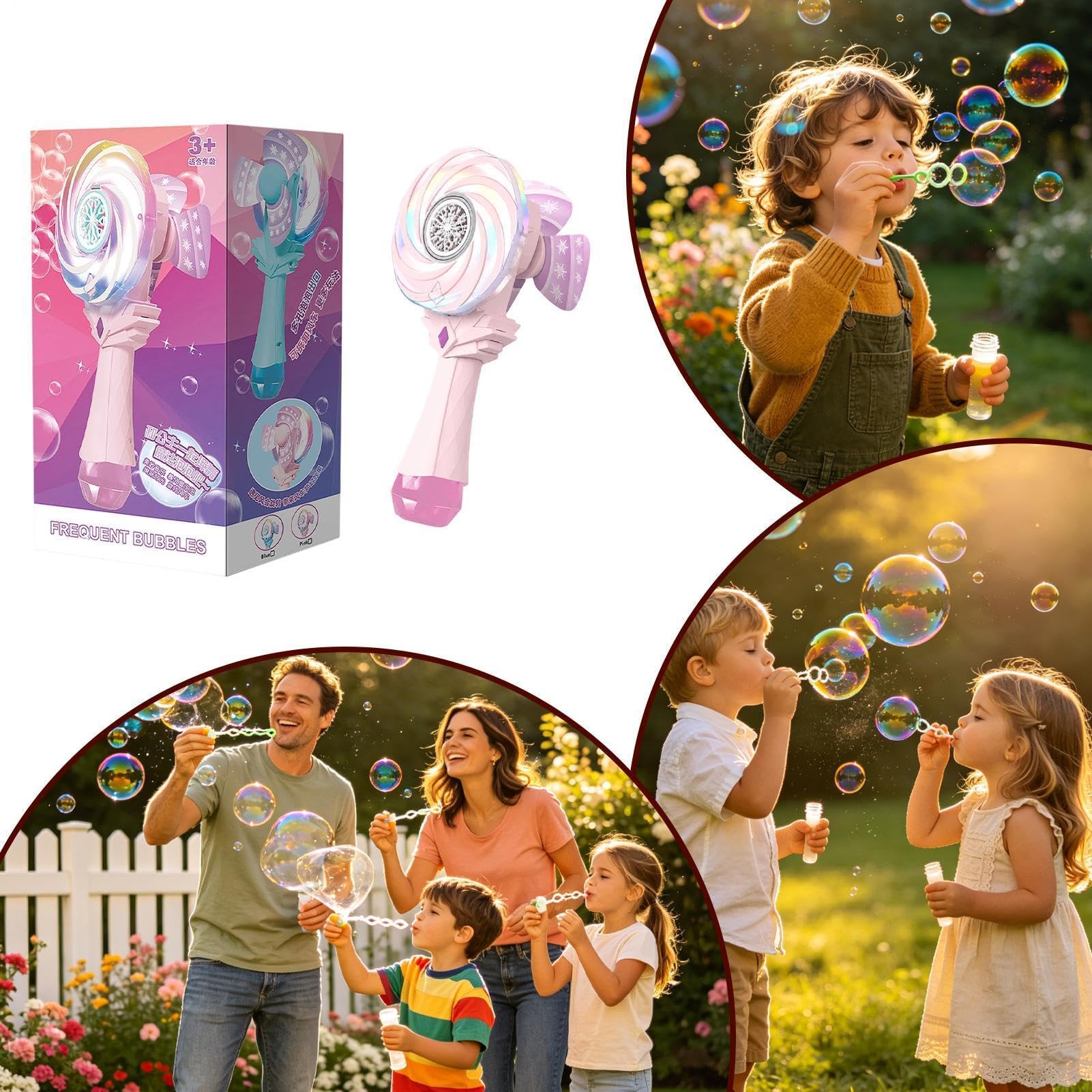 Macchina per bolle di sapone, giocattolo automatico ricaricabile per feste | Macchina elettrica per bolle di sapone per bambini, per attività all'aperto, scuola, giardino, piscina, feste di compleanno