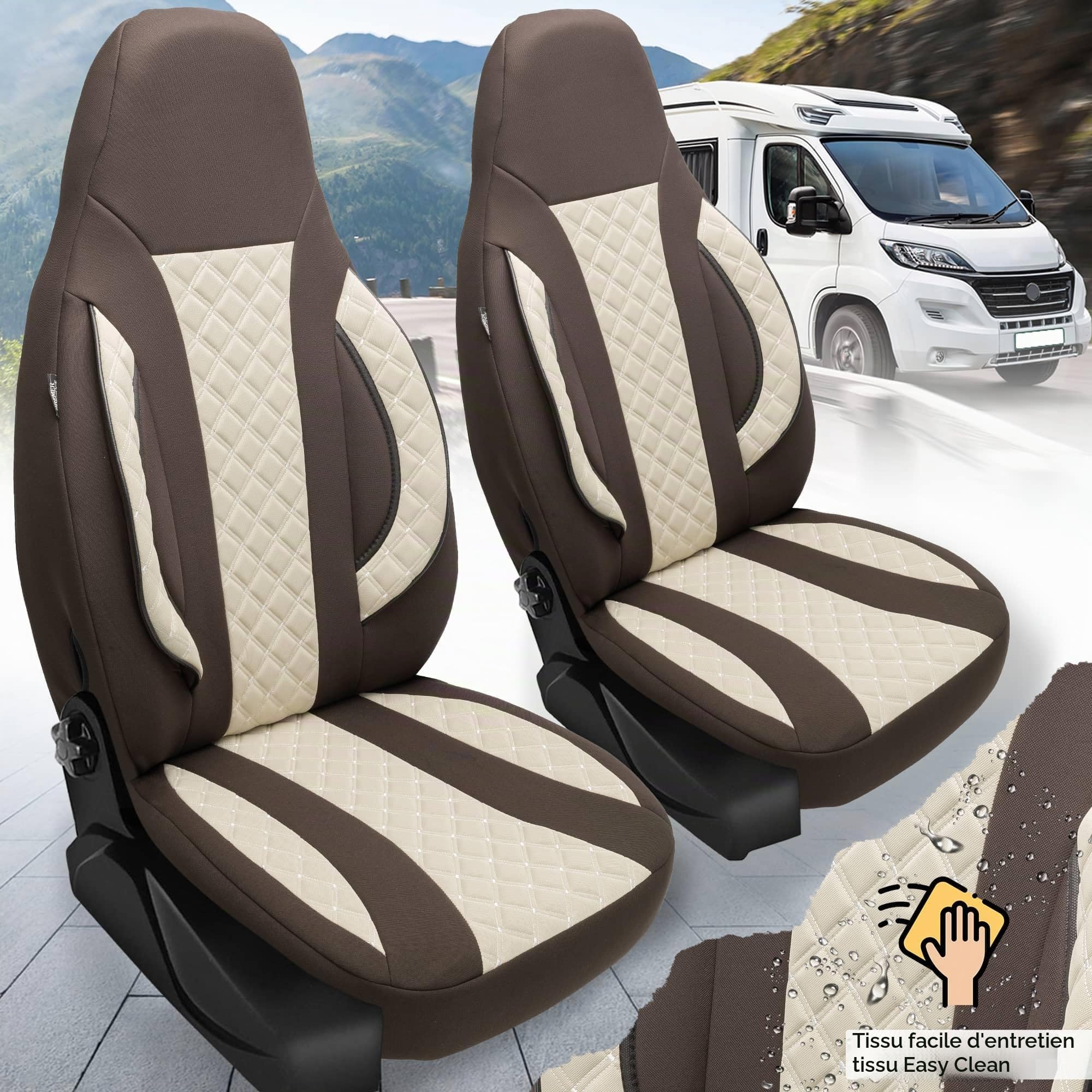 BREMER SITZBEZÜGE Housses de protection pour camping-car Ford Transit Custom Vanestro Pacific Titanium WPL411