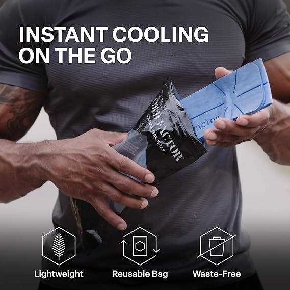 COLD FACTOR Mini Cooling Neck Towel - Cooling Towel for Running, Cold Towels for Sports, Golf, Construction and Hot Weather, Cool Towel, Sports Towels for Neck with UPF 50, 29.5