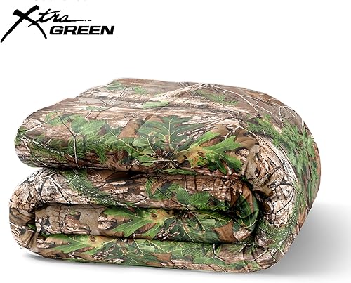 Miniatura 6 de Northwest Realtree - Juego de edredón y funda de almohada, tamaño King, camuflaje verde Realtree Xtra