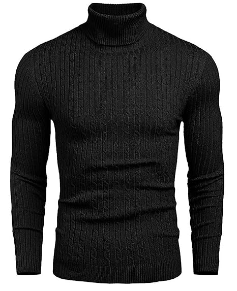 mens cotton turtleneck sweater