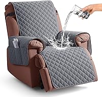 Vista 18 de KinCam Funda 100% impermeable para silla reclinable, fundas de sofá reclinable para mascotas, perros, funda de sofá reclinable, protector de muebles