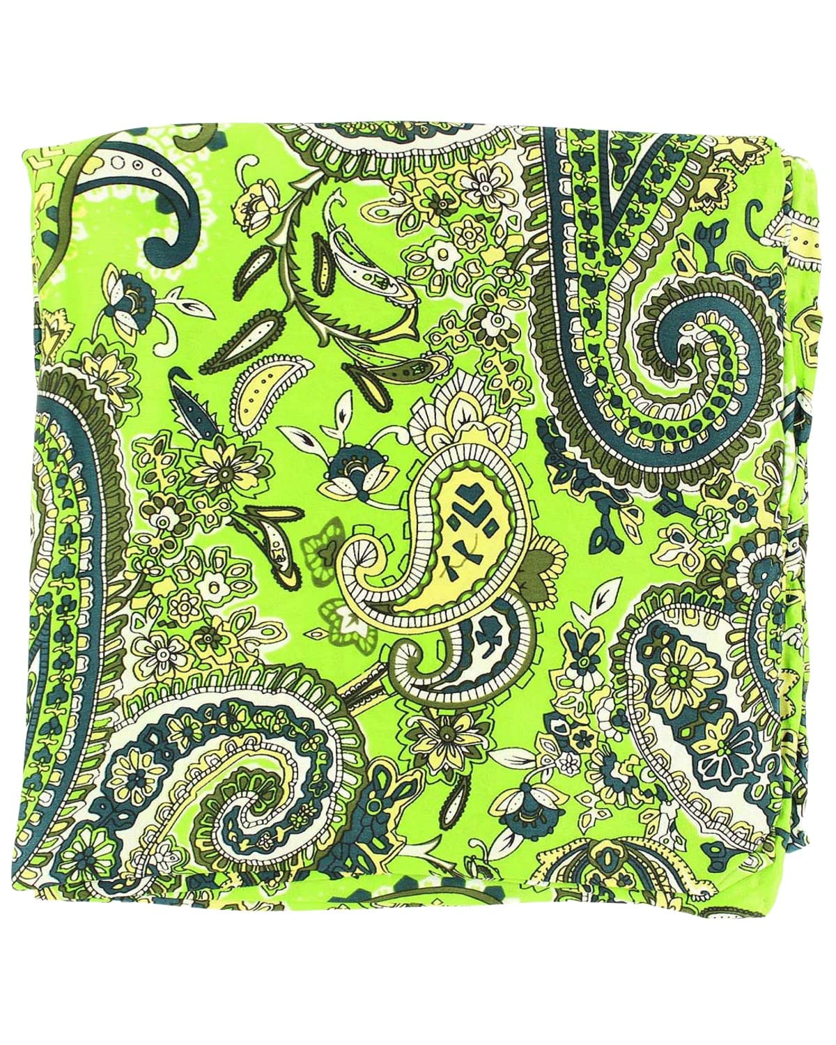 M & F Western Men's Paisley Silk Wild Rag Lime One Size