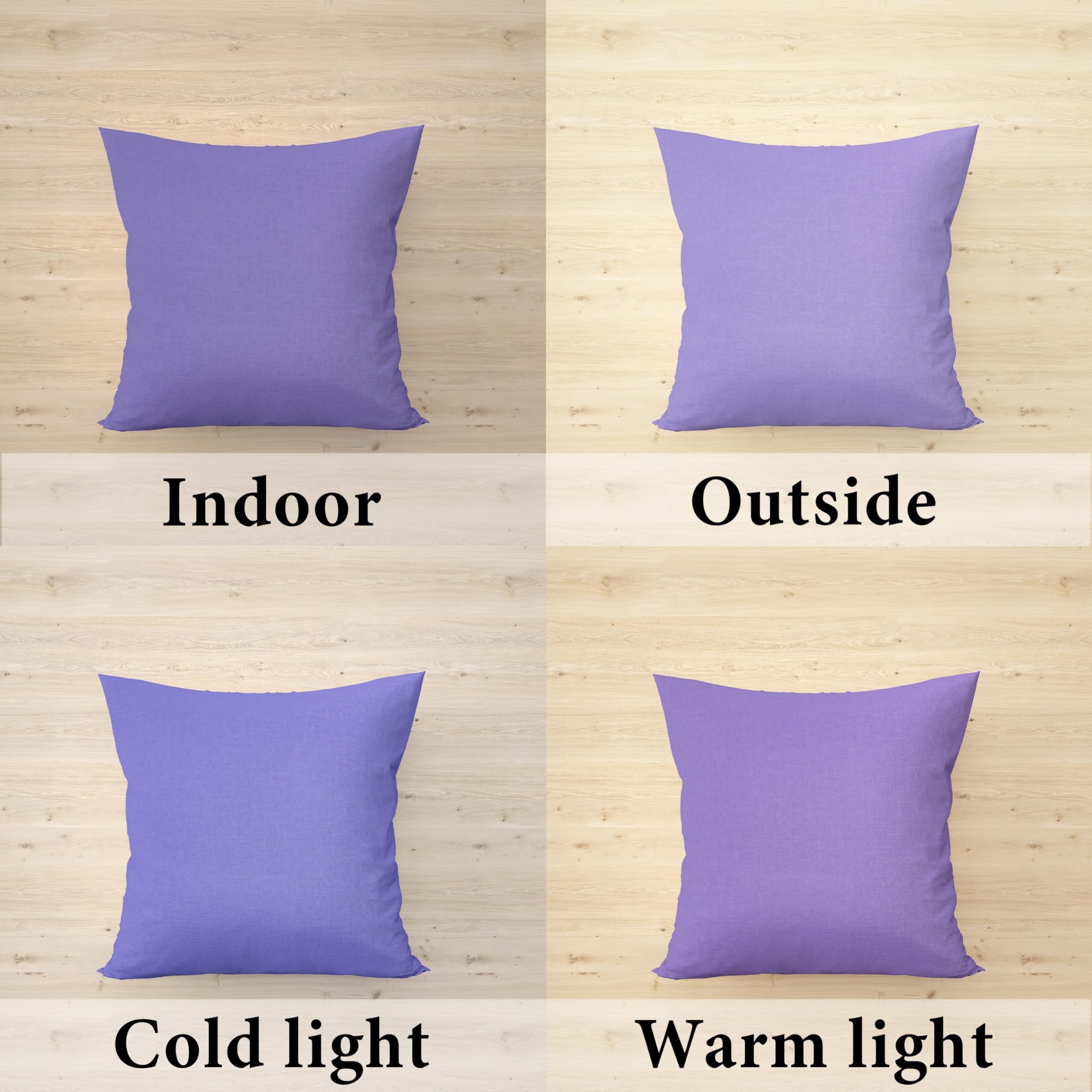Tinta unita Copricuscino in Effetto Lino per divano Gradiente viola Cuscino per letto Maniero della lavanda Colore Fatto a mano Piazza Federe per cuscini 45x45 cm Set da 4