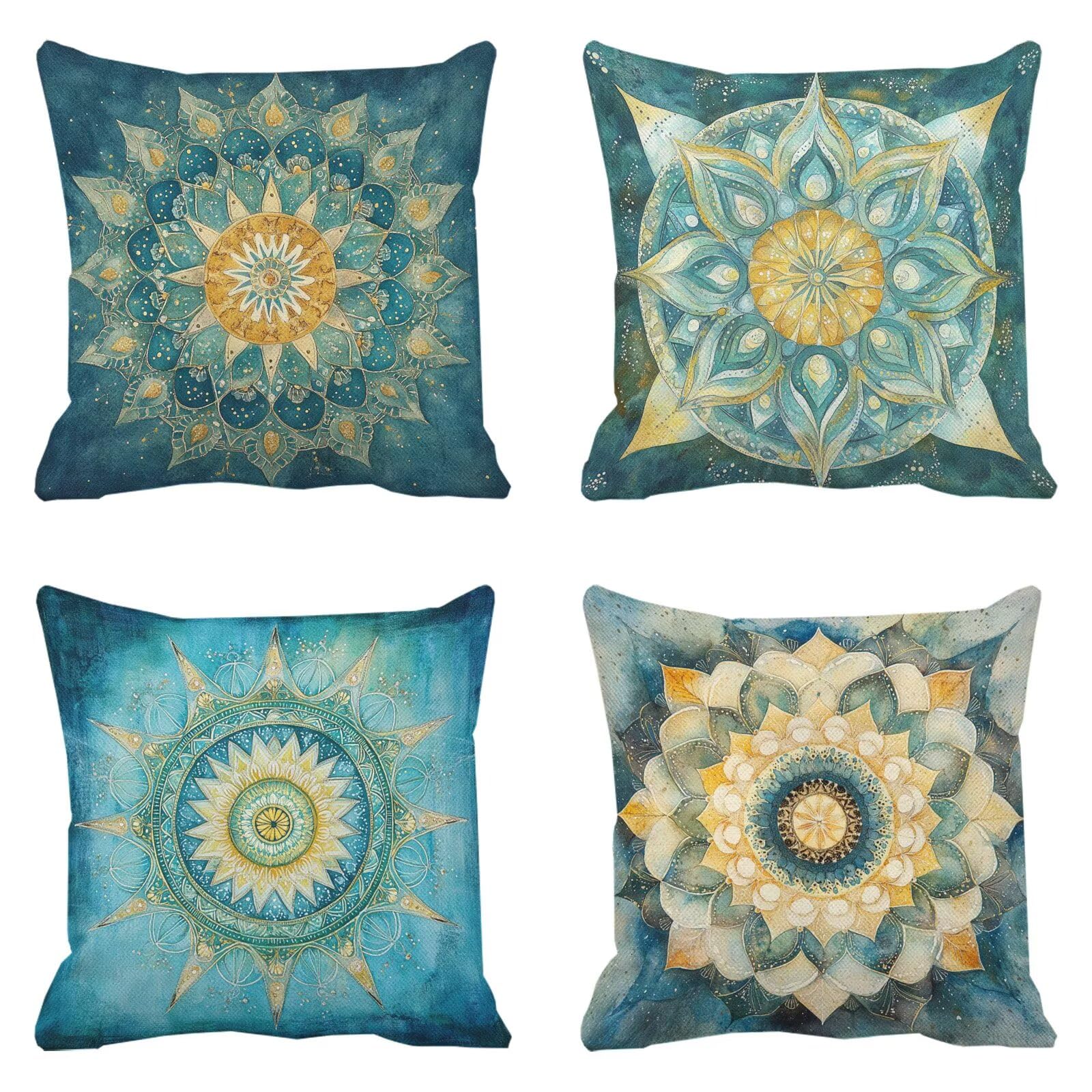 Housse de coussin turquoise 60x60 imperméable pour protéger vos assises de jardin et salon