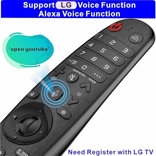 Miniatura 3 de Repuesto para control remoto LG TV, para todos los modelos LG 2019-2025 para Smart TV, voz, puntero, para Magic MR25GA, 24, 23, 22, 21, 20, 18