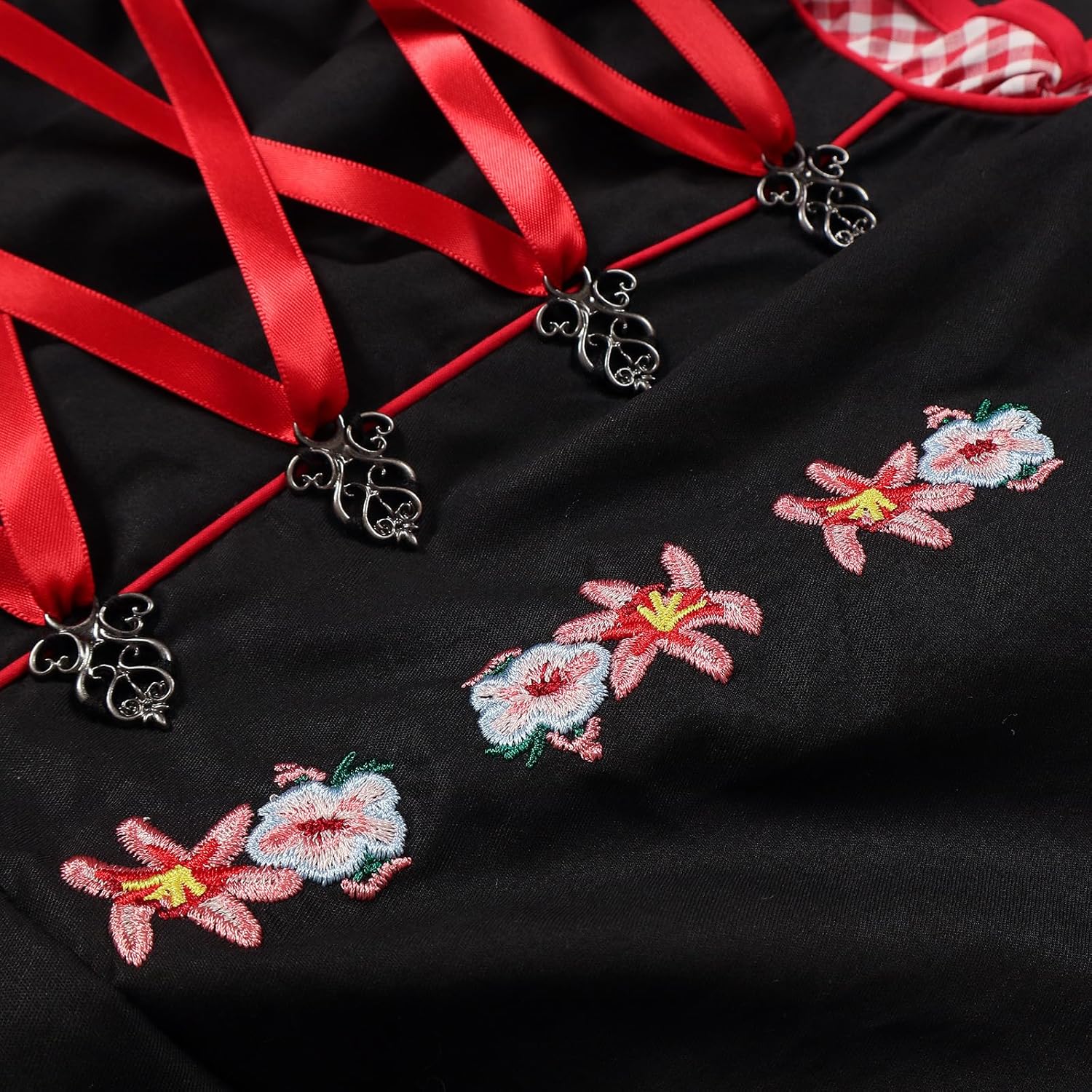 Women's 3 Pieces German Dirndl Dress Traditional Costumes for Oktoberfest Carnival Halloween