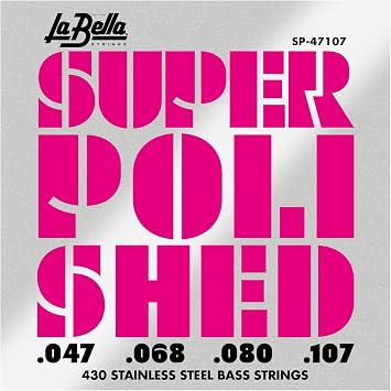 La Bella Super Polished Bass Strings - 4-string Set, .047-.107