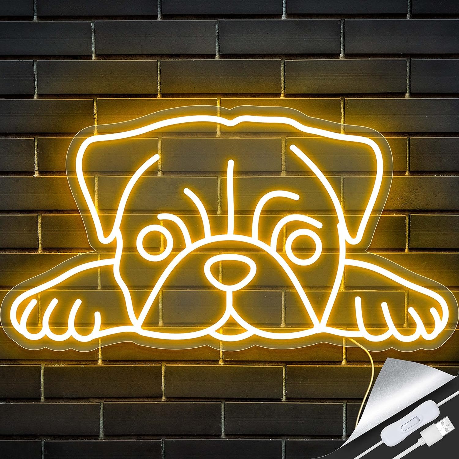 HULUBO Neon Night Lights with Dimmable Switch Wall Decor