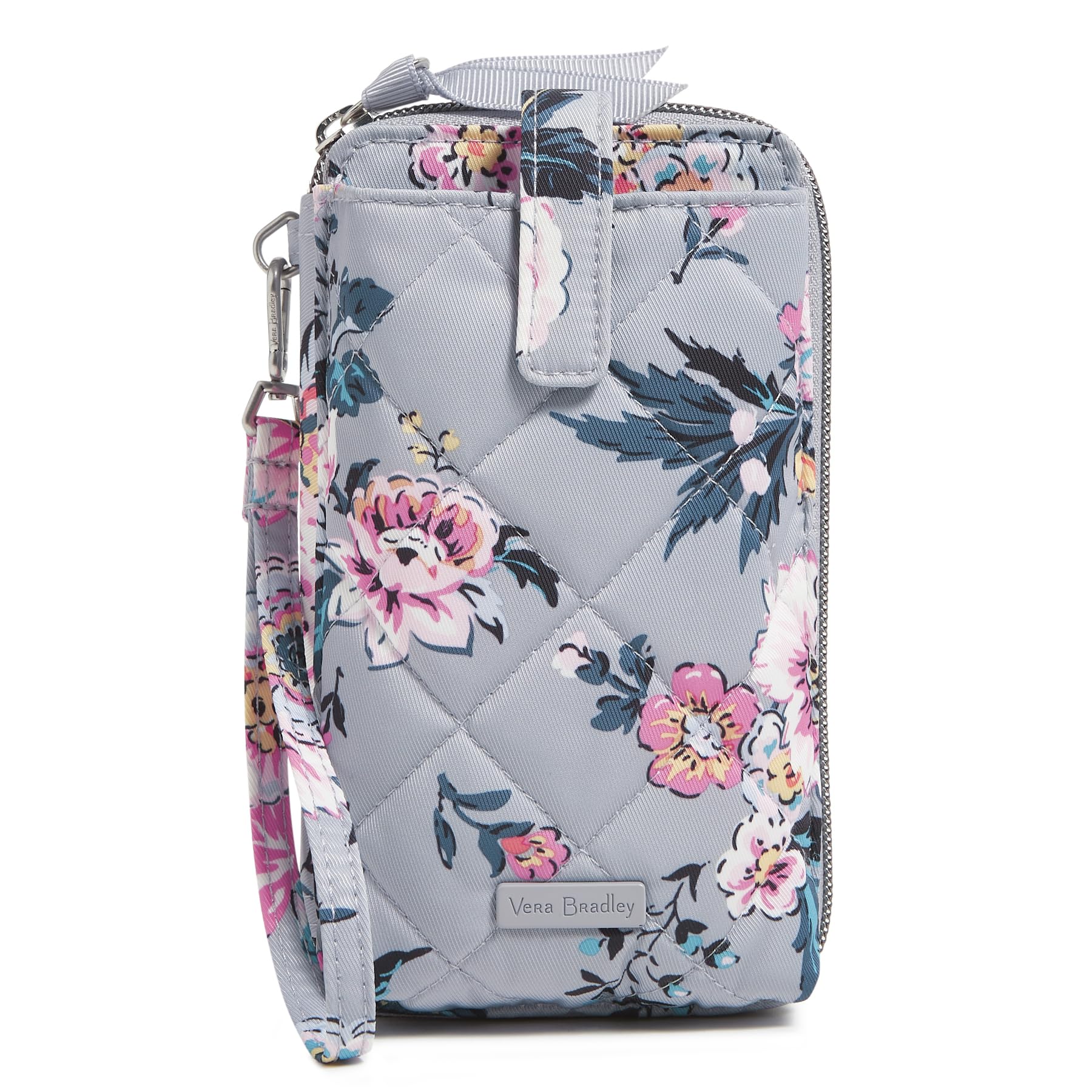 Vera Bradley Performance Twill Large Smartphone Wristlet with RFID Protection, Parisian Bouquet