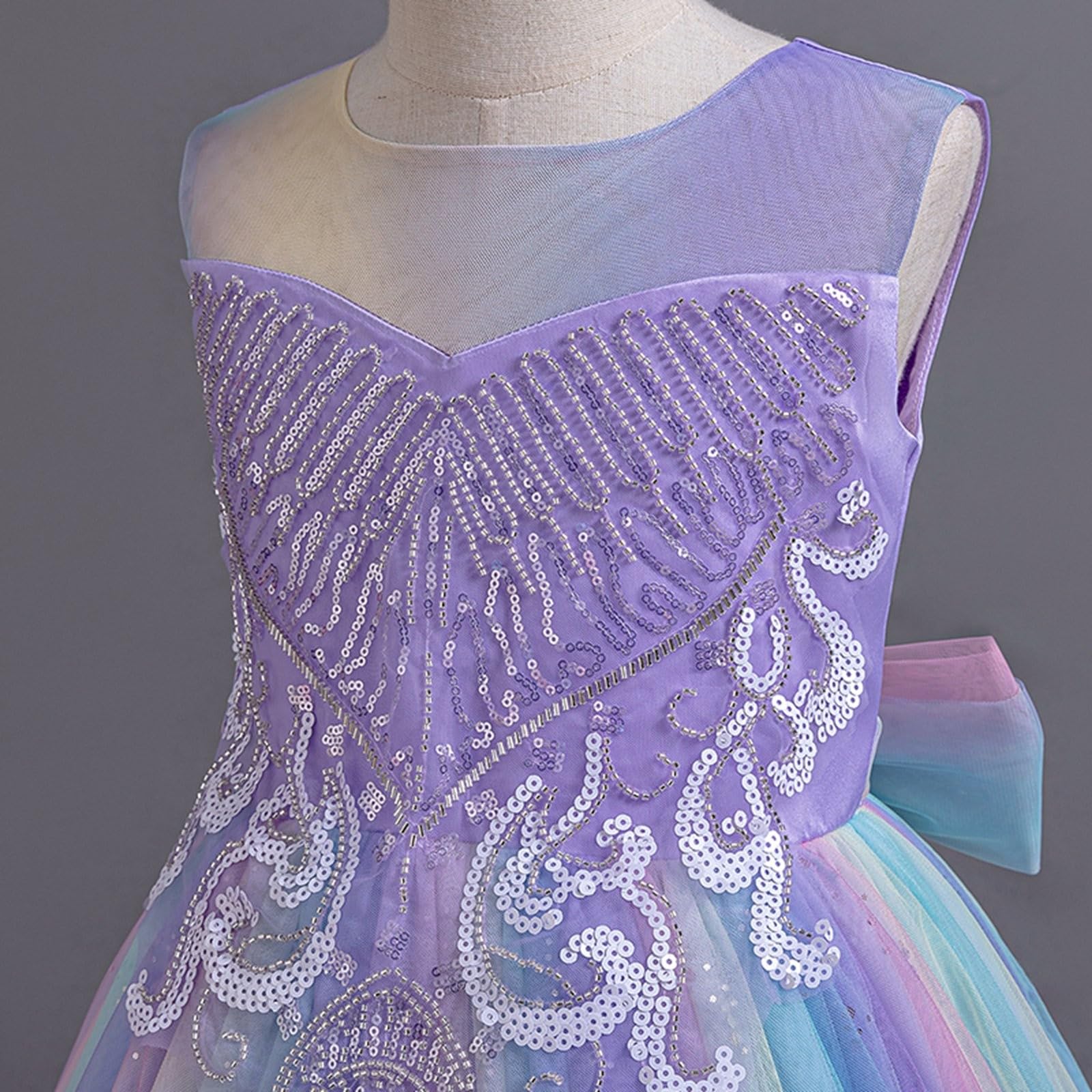 Robe de demoiselle d'honneur à paillettes, robe de demoiselle d'honneur, fête, formelle, longue robe de soirée, princesse, tulle brodé