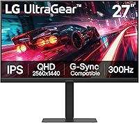 LG UltraGear 27G640A-B 27" QHD 1440p IPS Gaming Monitor 300Hz 1ms G-Sync FreeSync Premium HDR400 HDMI 2.1 USB-C