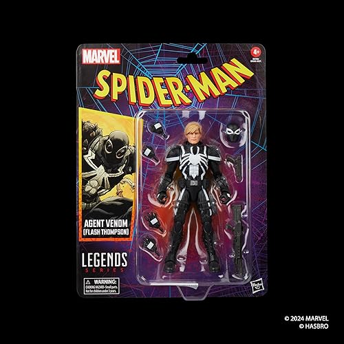 Miniatura 2 de Marvel Legends Series Agent Venom (Flash Thompson), Retro Comics Figura de acción coleccionable de 6 pulgadas
