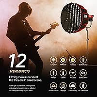 Vista 3 de GVM - Kit de luces de estudio bicolor de 300 W con montaje Bowens Softbox y soporte CCT 2700K 6800K CRI 97+ Iluminación continua para fotografía