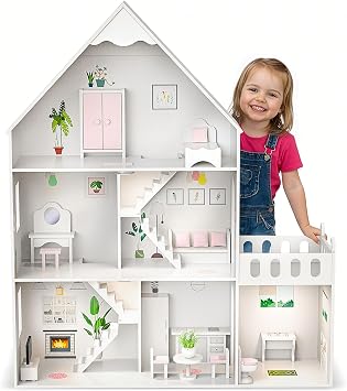 Green series Grande Maison de Poupées en Bois 118cm pour Barbie
