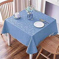Vista 97 de Smiry Square Table Cloth, Waterproof Heavy Duty Vinyl Tablecloths, Wipeable Washable Table Cover for Kitchen and Dining Room (Baby Blue, 54" X 54")