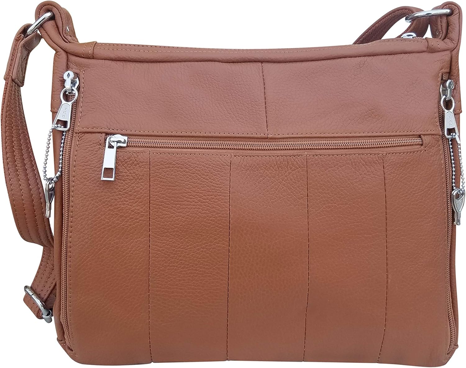 Leather Concealed Carry Crossbody Purse - YKK Locking CCW Ambidextrous Gun Bag Roma 7082 - Image 5
