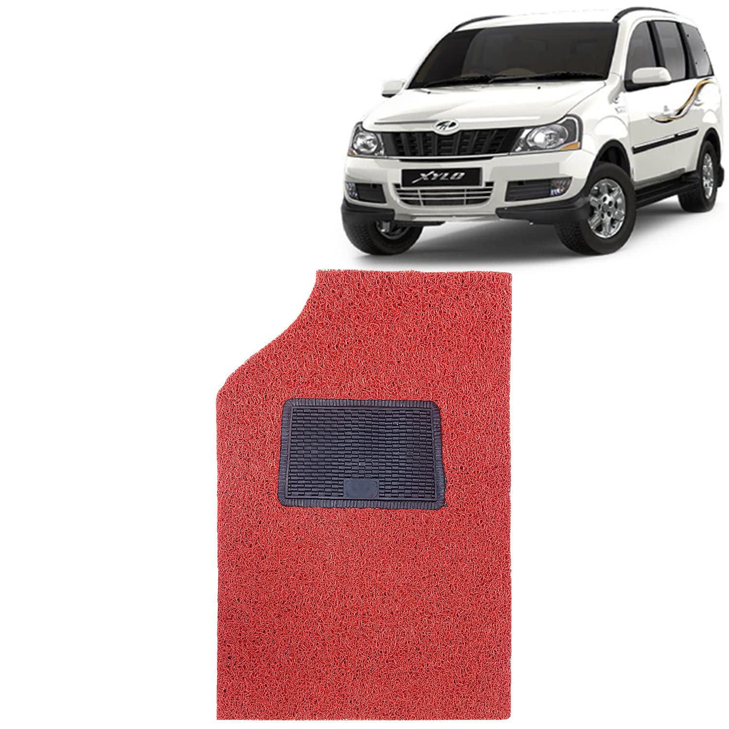 Kingsway Red Noodle/Grass Car Floor Mats for Mahindra Xylo (Set of 5