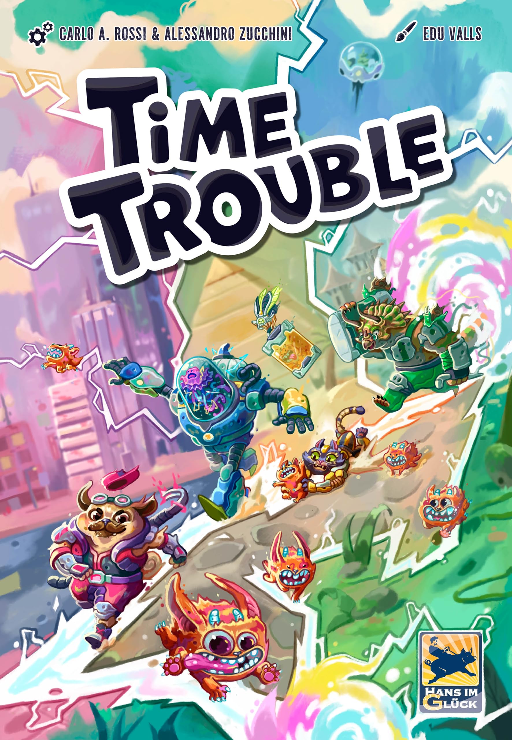 Hans im Glück, Time Trouble, Juego Familiar, Juego de Mesa, 2-4 Jugadores, a Partir de 9 años, 20-30 Minutos, alemán