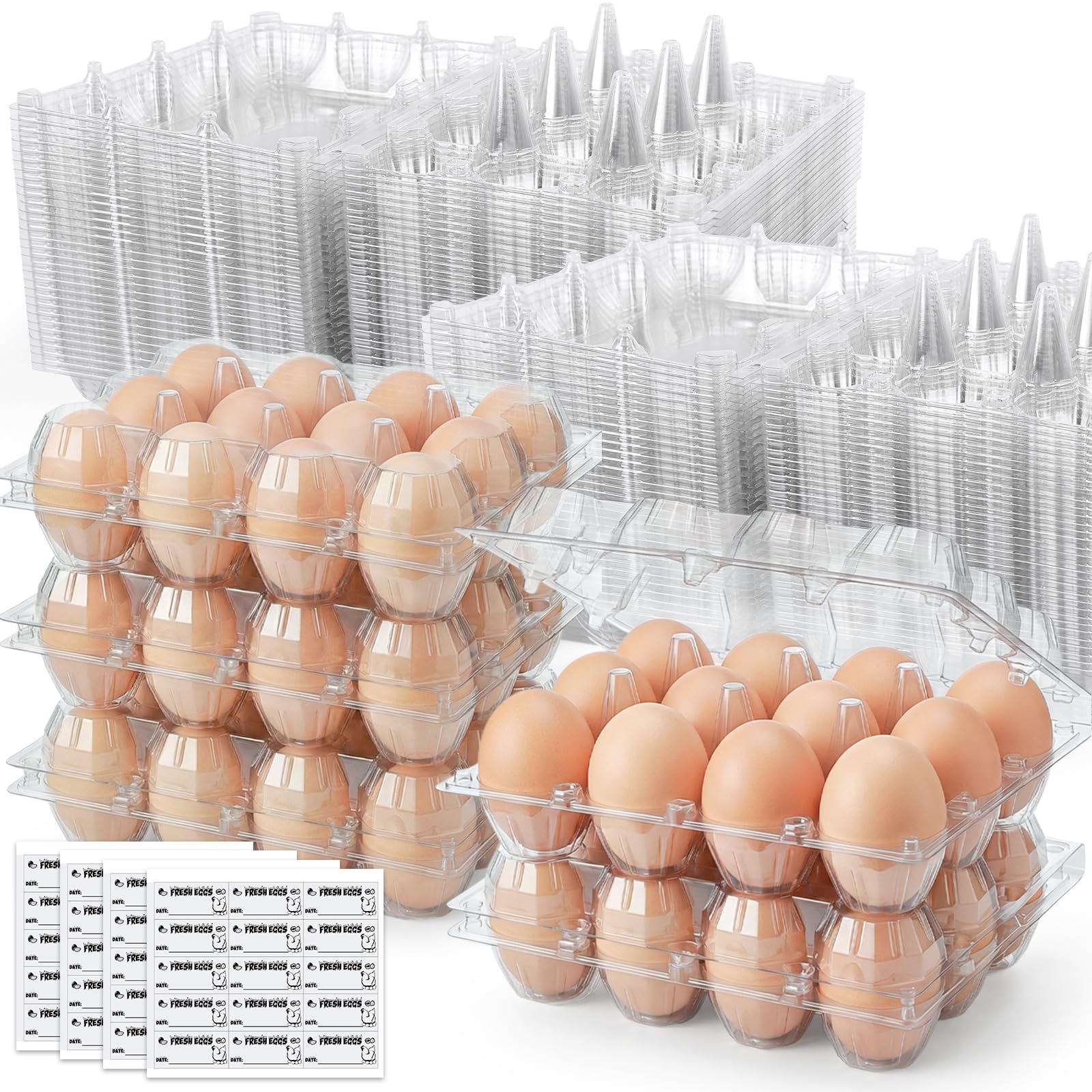 egg2008年12冊セット Amazon.com: HAKSEN 60 PCS 12 Count Plastic Egg Cartons, with 60PCS