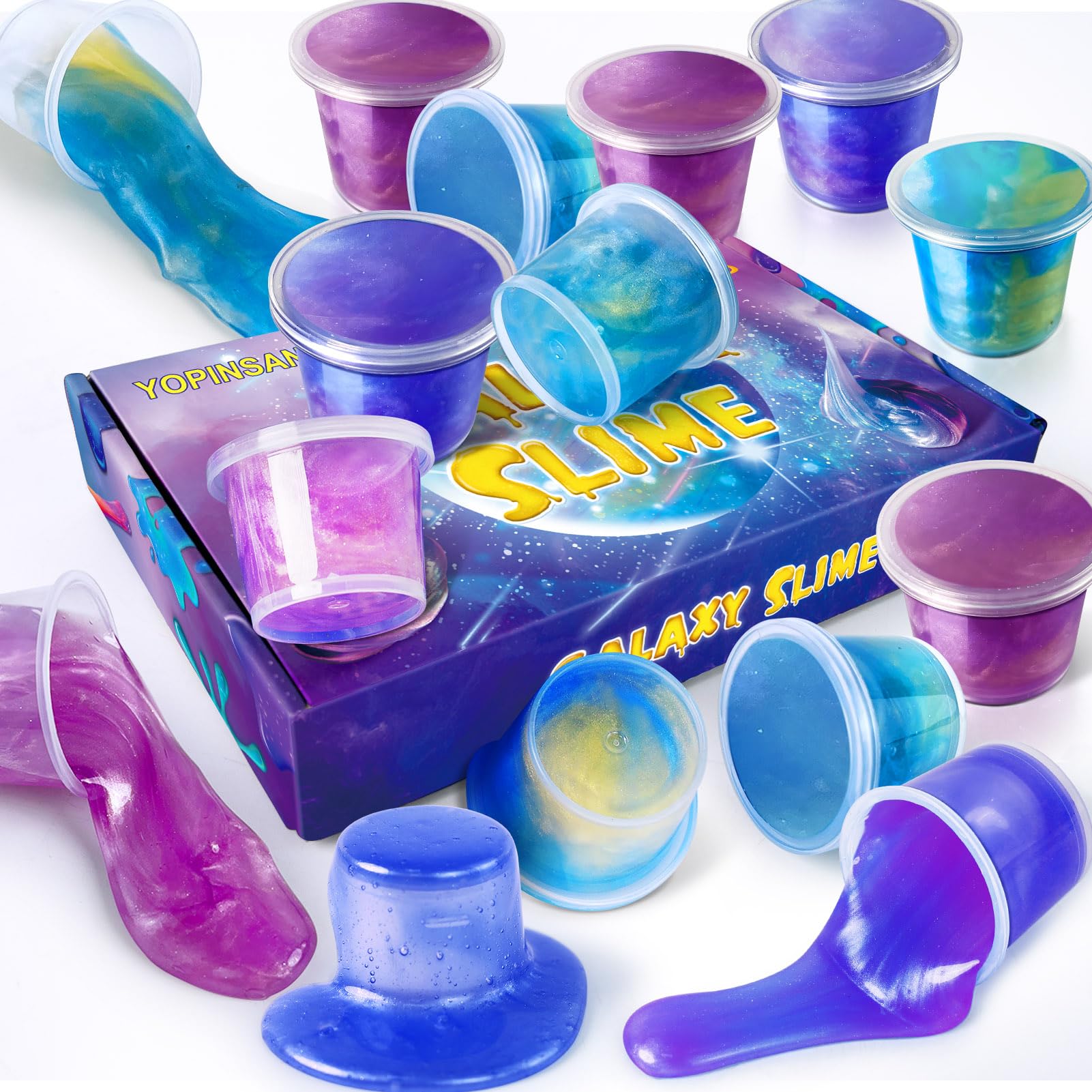Lot de 36 Kits de Slime Galaxie pour Enfants, Extensible | et Non Collant, Jouet pour garçons et Filles de 5 à 12 Ans