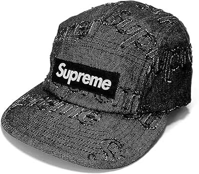 Supreme Denim Camp Cap 黒 25SS Supreme Frayed Croc Denim Camp Cap (SS25) - $66