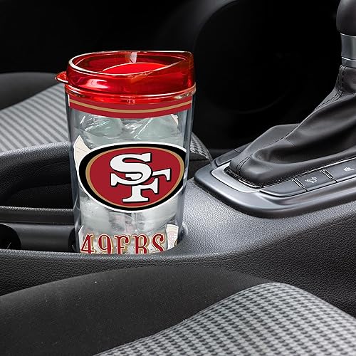 Miniatura 28 de Rico Industries NFL - Vaso de fútbol americano de doble pared, 16 onzas, tapa W