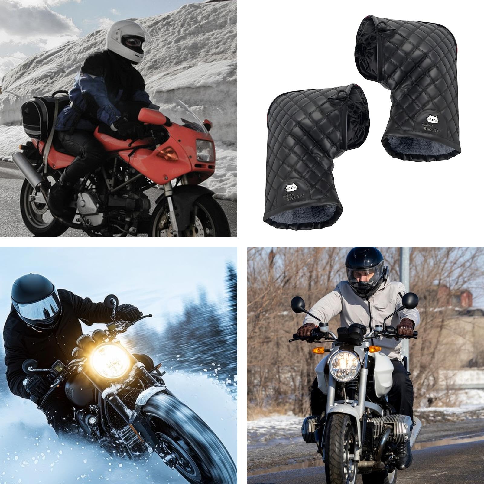 Manopole Antivento Pioggia Manopole Termiche Per Manubri Moto E Bici - Guanti Riscaldati Antivento E Impermeabili Guanti Termici Per Manubri Bici Neve