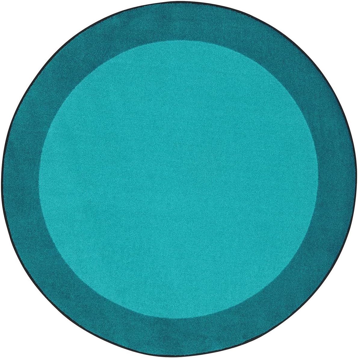 Joy Carpets Kid Essentials All Around Area Rug in Color Teal, 5'4" Round