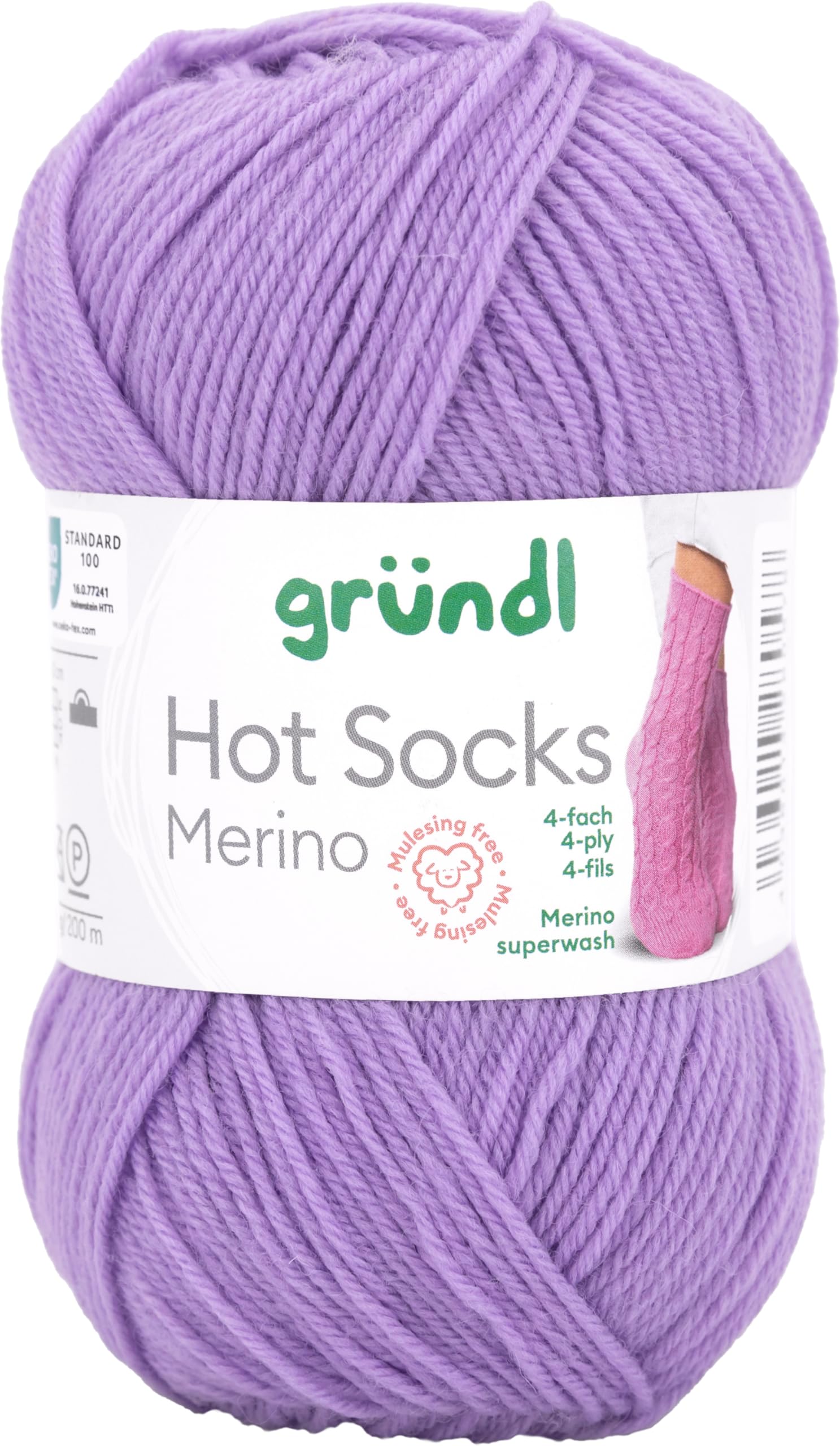 Gründl Hot Socks Madena – Lana Per Calze Made In Italy, 4 Fili, 75% Lana Vergine, Colore Baltic Sea-mix