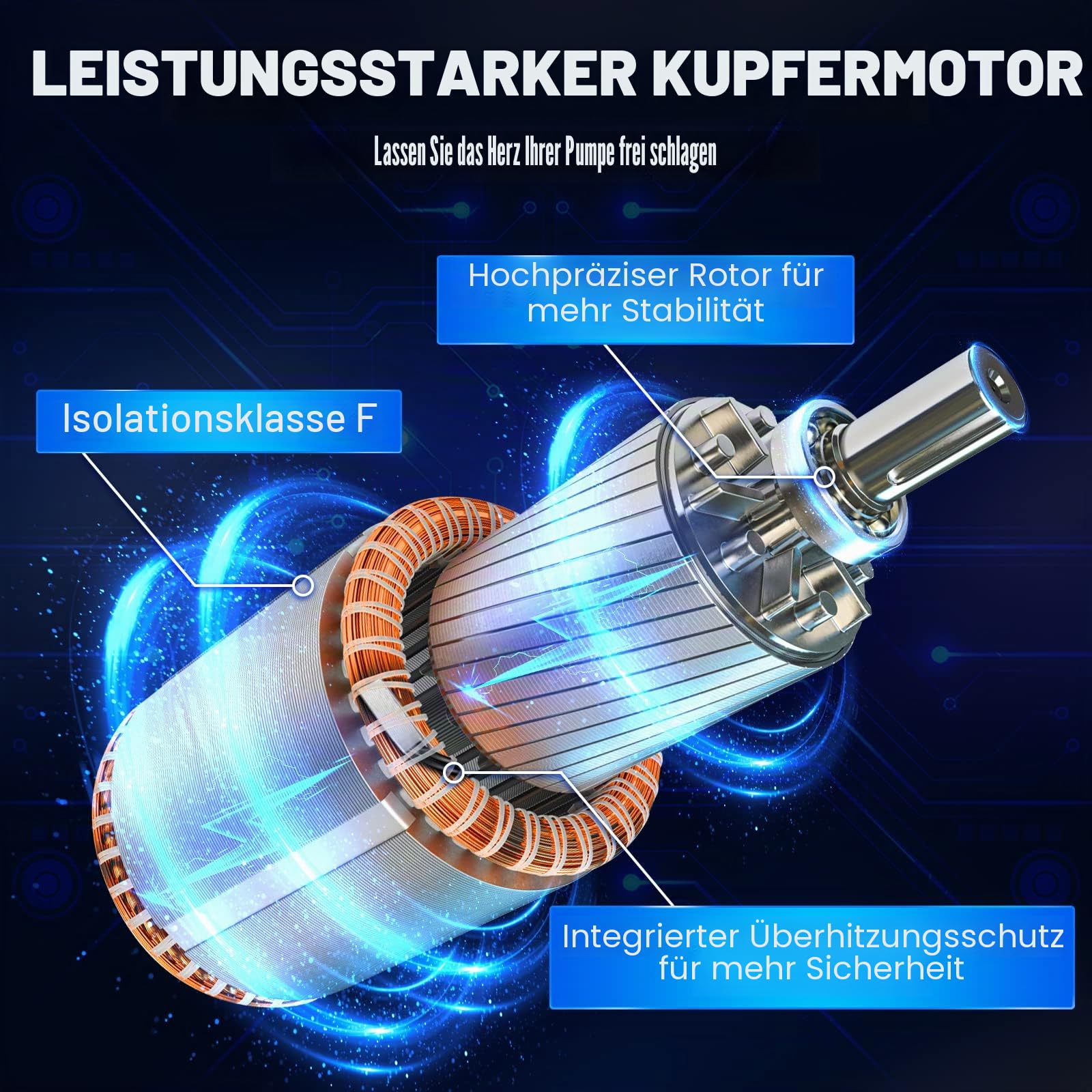 VEVOR 3, 5'' Tiefbrunnenpumpe 750W Brunnenpumpe 105L/min Tauchpumpe max. Förderhöhe 62m Rohrpumpe 230V 50Hz Sandpumpe IP68 Wasserpumpe mit 20m Kabel Pumpe Ideal zur Bewässerung, Silber