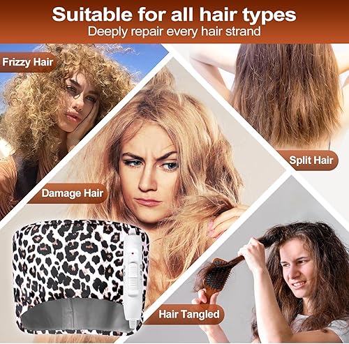 Miniatura 3 de Vaporizador de cabello para acondicionamiento profundo, gorra térmica para cabello negro natural, portátil, eléctrico, para uso doméstico, con