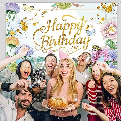 Miniatura 6 de Pancarta de fondo de fotografía de cumpleaños de jardín de flores rosas para decoración de fiesta de mujeres