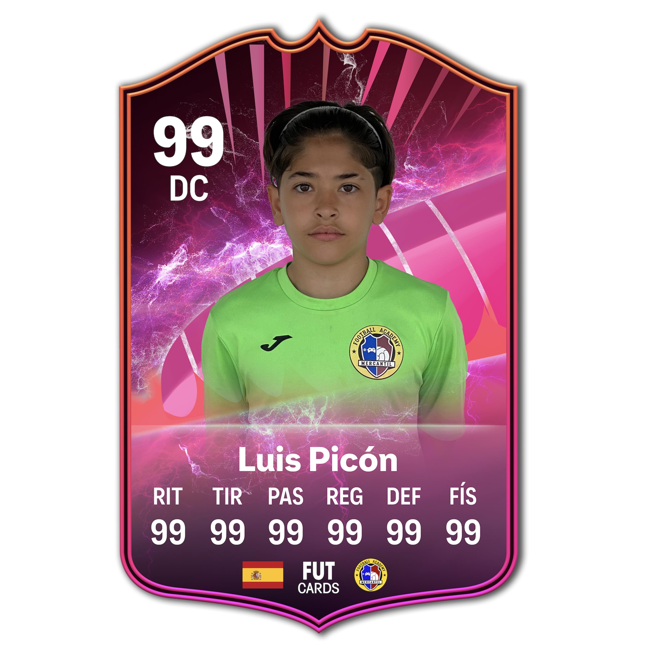 Carta de Fútbol Personalizada - FC25 Heroes - 5mm de Grosor en PVC con Impresión en Vinilo Perfecta para Regalos, Decoración y Fans del Fútbol - Regalos Originales - Amigo Invisible