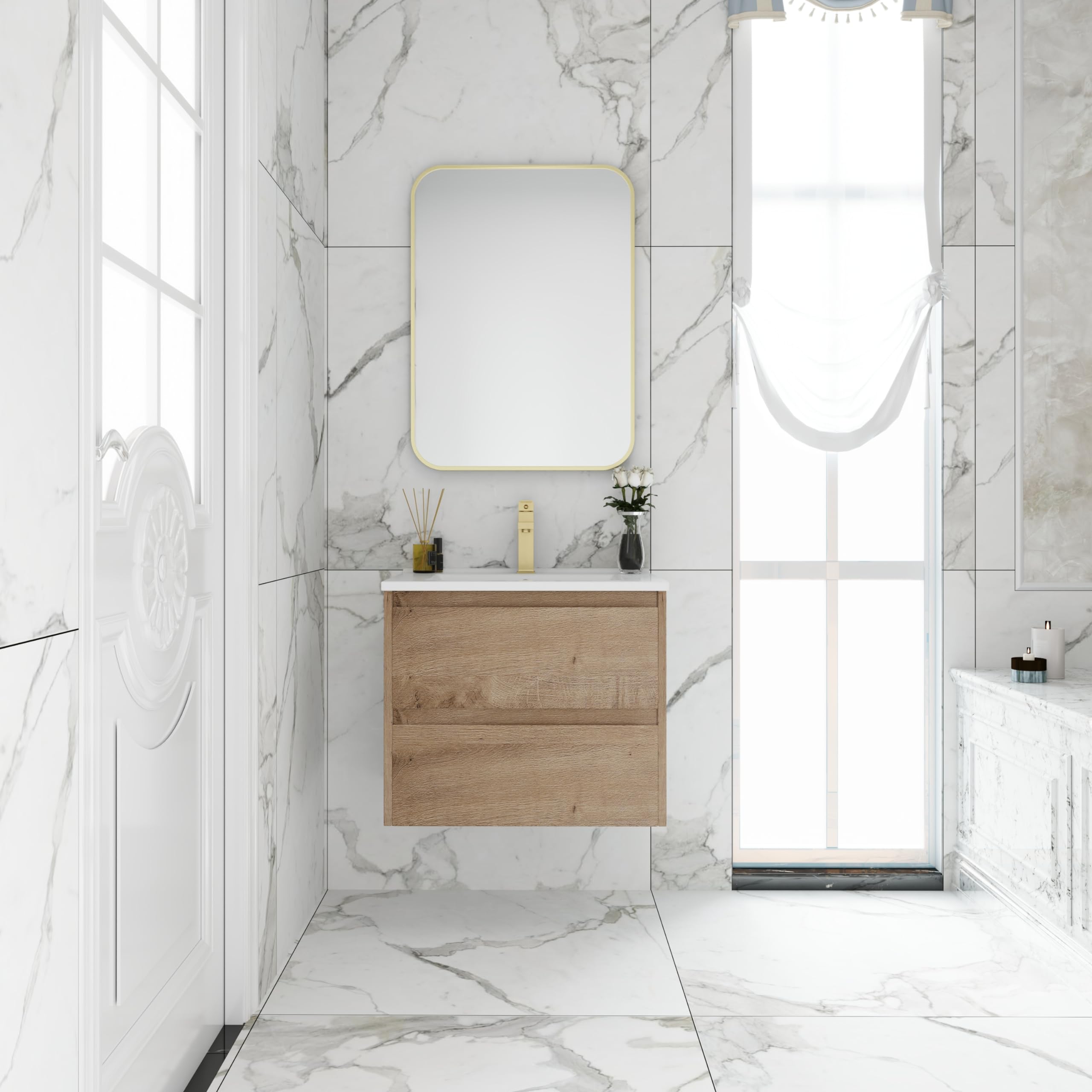 Amazon.com: ARTCHIRLY 24 Inch Bathroom Vanity with Sink, Modern