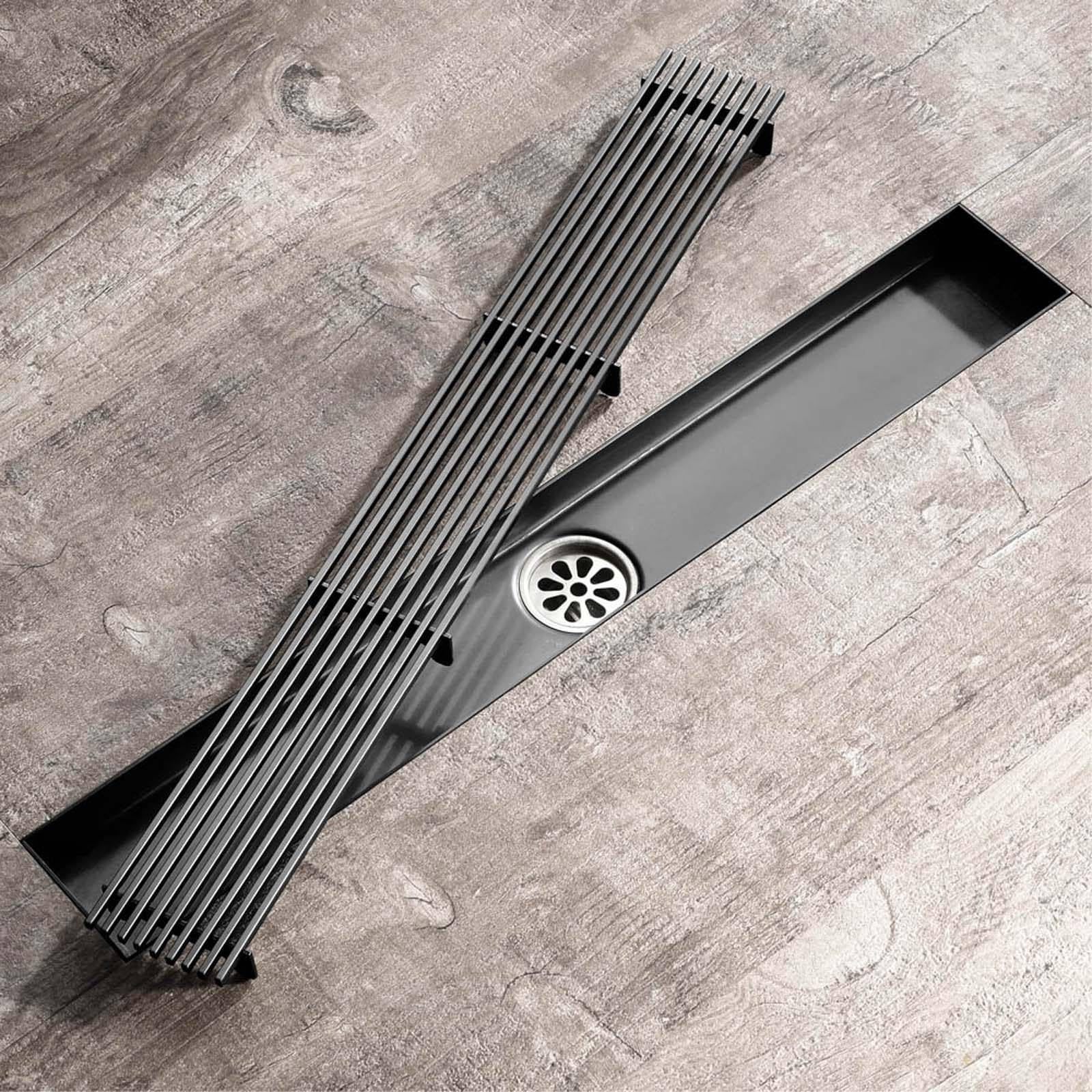 Desague Ducha Moderno y Sencillo Desagüe de Suelo Acero Inoxidable Sumidero Ducha Rectángulo Piso Desagüe Ducha 68 * 600mm Canal de Ducha Antiolor Apto para Cocina, Baño, Balcón