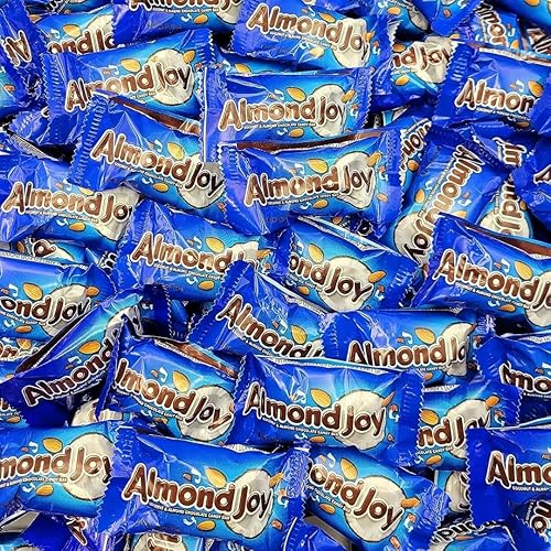 Almond Joy Miniatures - Barras de caramelo de chocolate con coco y almendras, envueltas individualmente (80 onzas)
