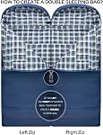 HiZYNICE 0 Degré Sacs de couchage 100% Cotton Flannel pour les adultes d'hiver Hommes Zero Degree Camping XL XXL Grand et grand extra grand rectangulaire