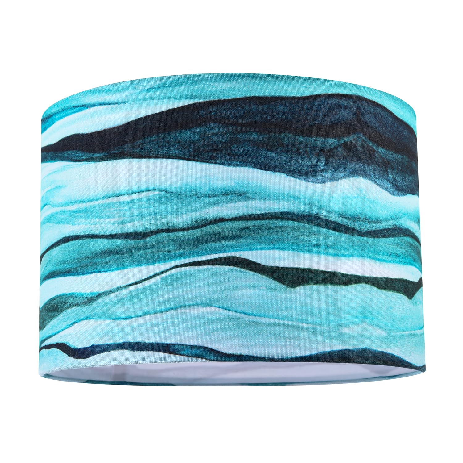 Happy Homewares Drum Lamp Shade 30cm Linen Green