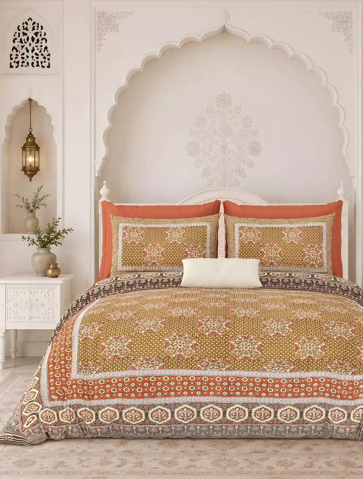 Elegant King Size Cotton Bedsheet Set | Modern Bedroom Collection-picture-45