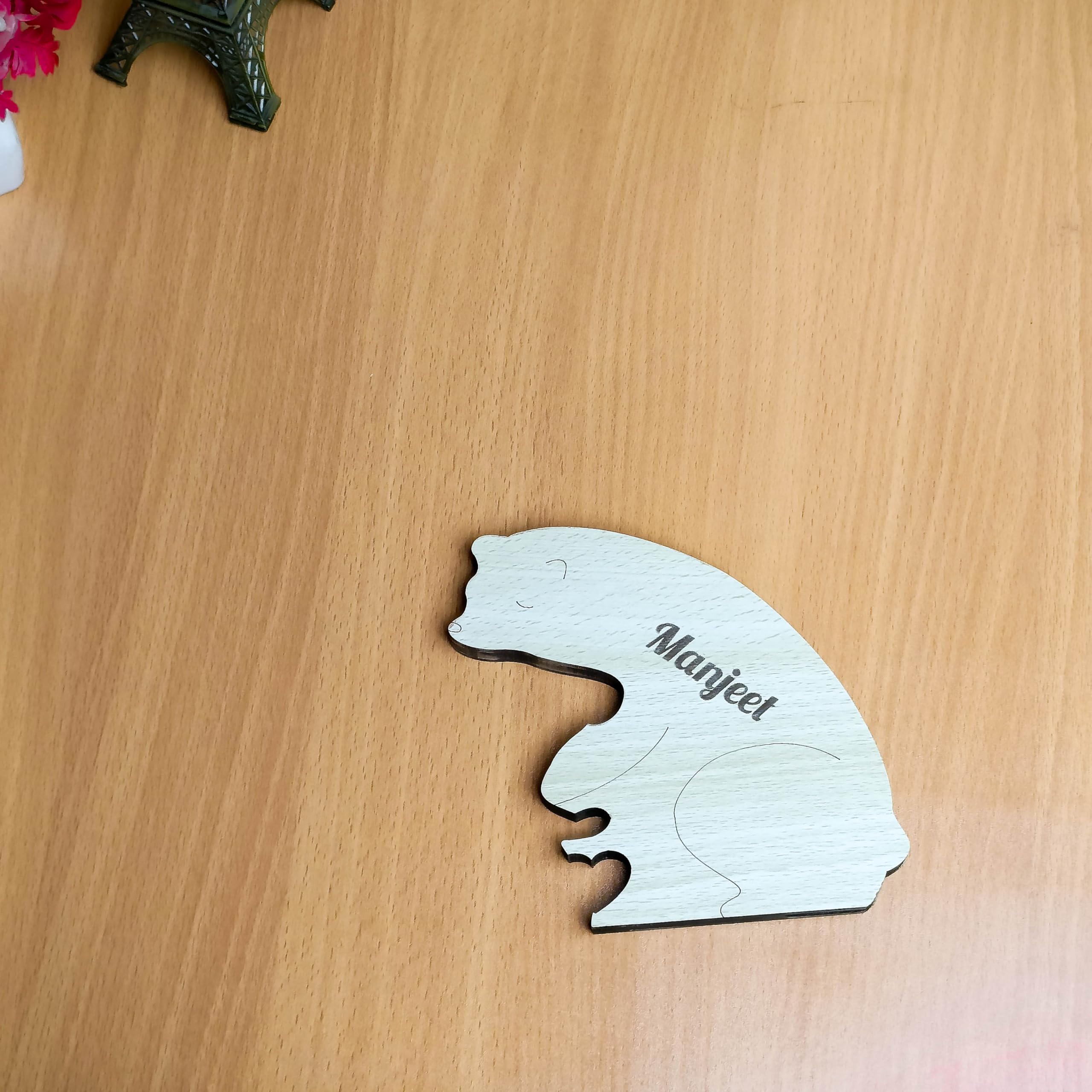 WEHATKE Kids Customized Personalized Teddy Bear Puzzle Table -Top With Family Name | Gift For Family 3