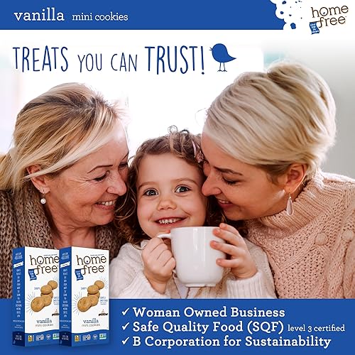 Miniatura 9 de Homefree Mini galletas de vainilla, sin gluten, sin nueces, veganas, seguras para la escuela y aptas para alérgicos, caja de 5 onzas (paquete de 1)