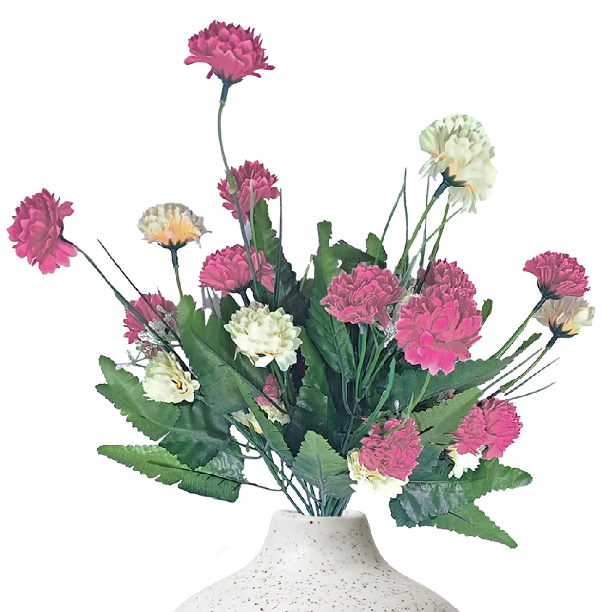Kraft Seeds by 10CLUB Artificial Small Carnations | Light Pink - White Small Carnations | 6 Stems | (Vase not Included) (B0CRDW5P5Q) Amazon Price History, Amazon Price Tracker